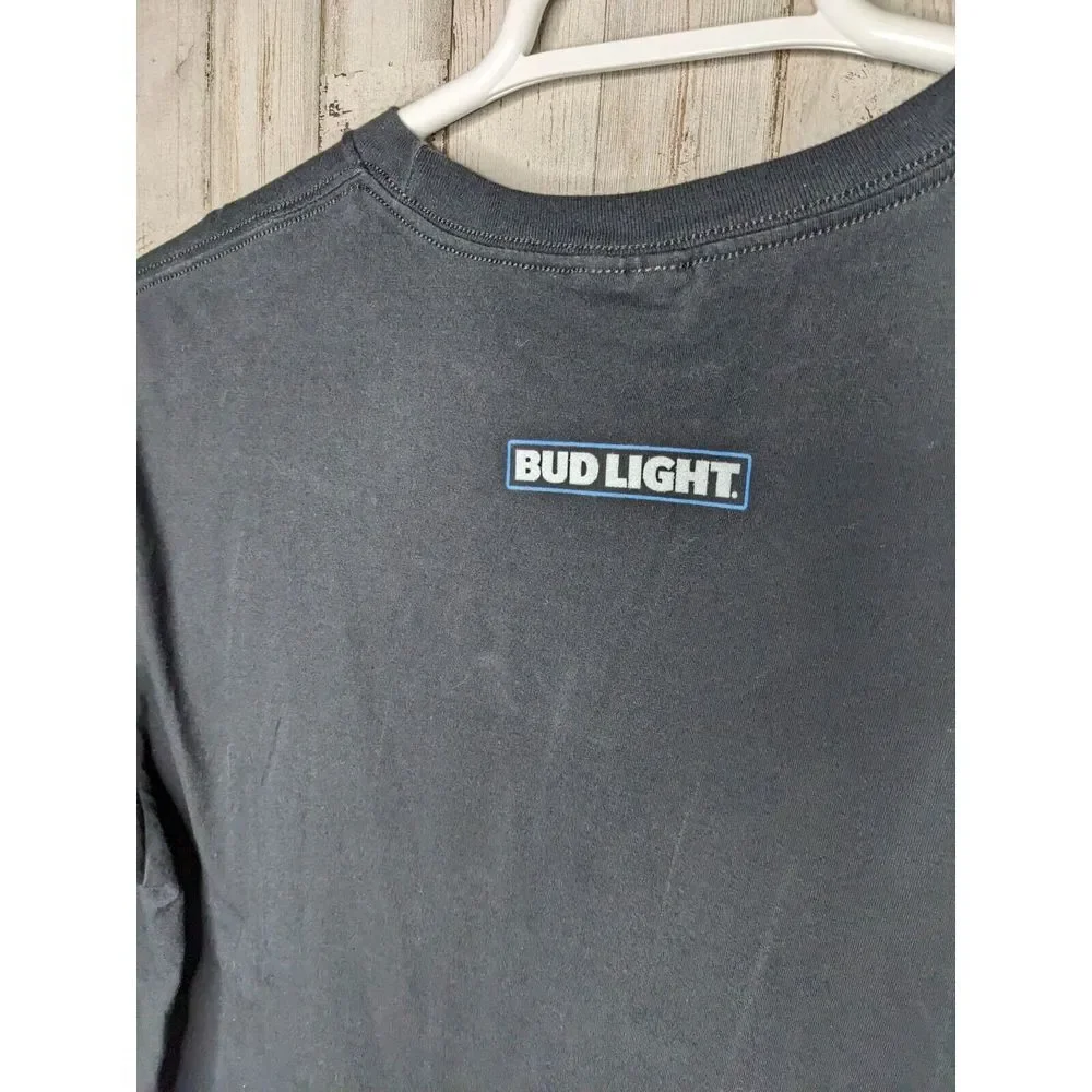 Bud Light Dilly Dilly PROMO T-Shirt Black Size Large Ringspun‎ Cotton